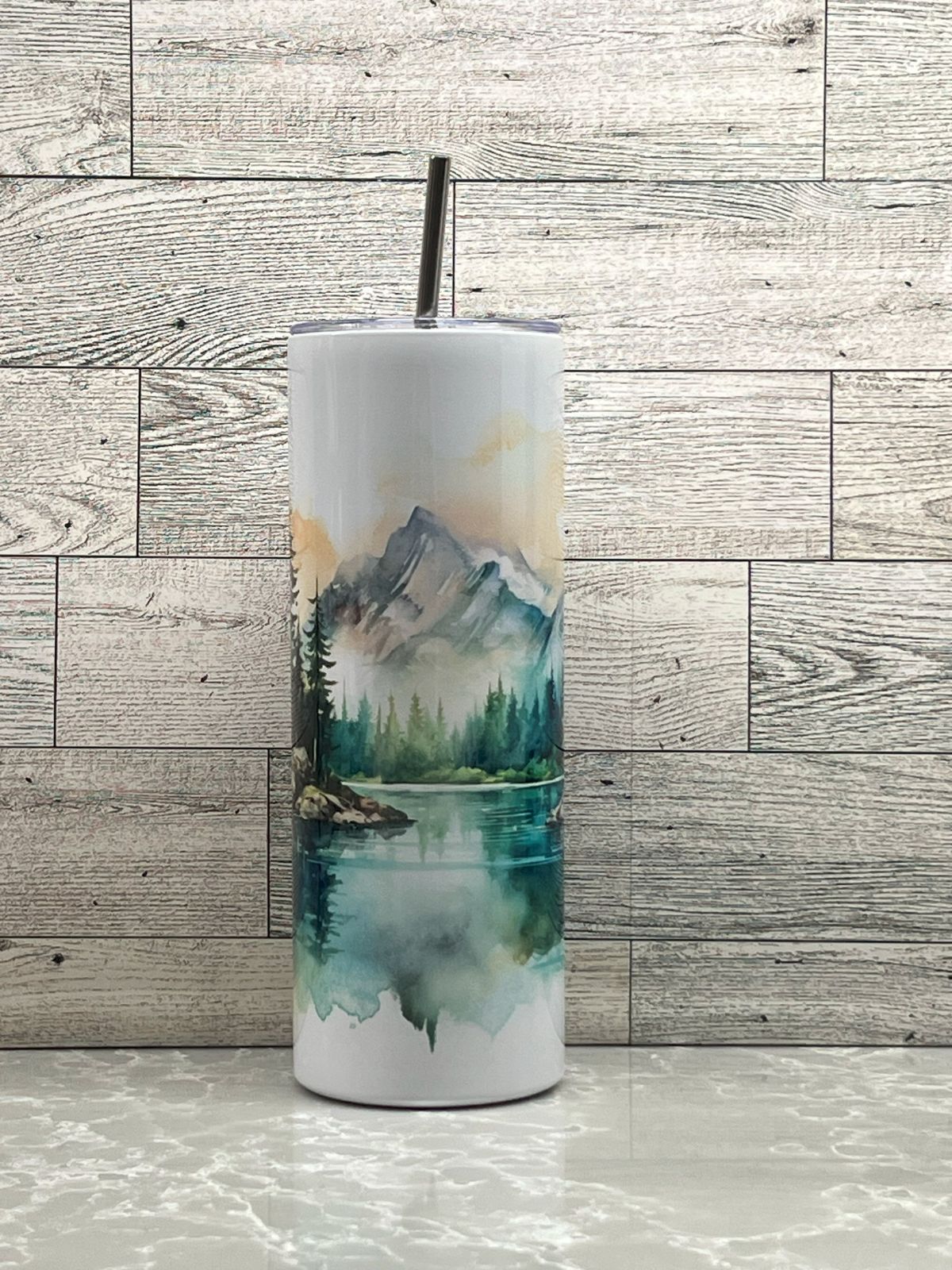 20oz Stainless Steel Tumbler "Mountains"