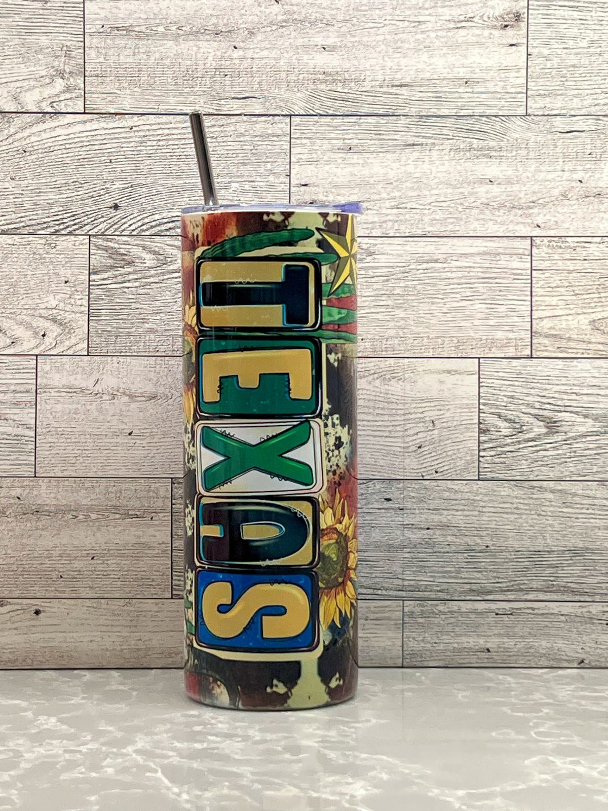 20oz Stainless Steel Tumbler "Texas"
