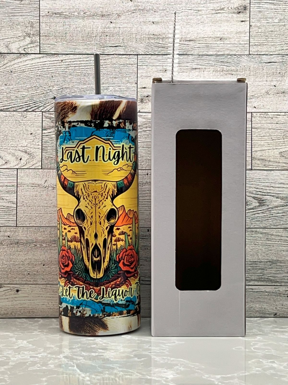 20oz Stainless Steel Tumbler "Last Night"