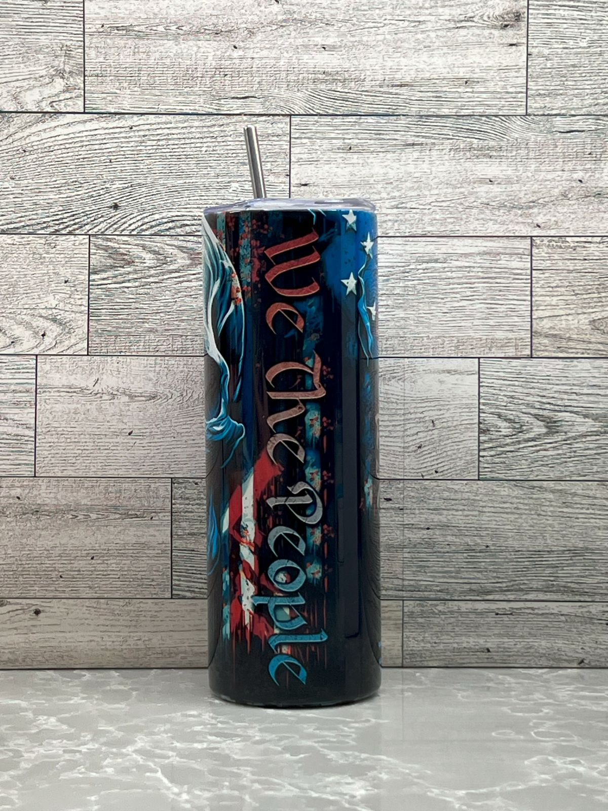 20oz Stainless Steel Tumbler "Home of the Free"