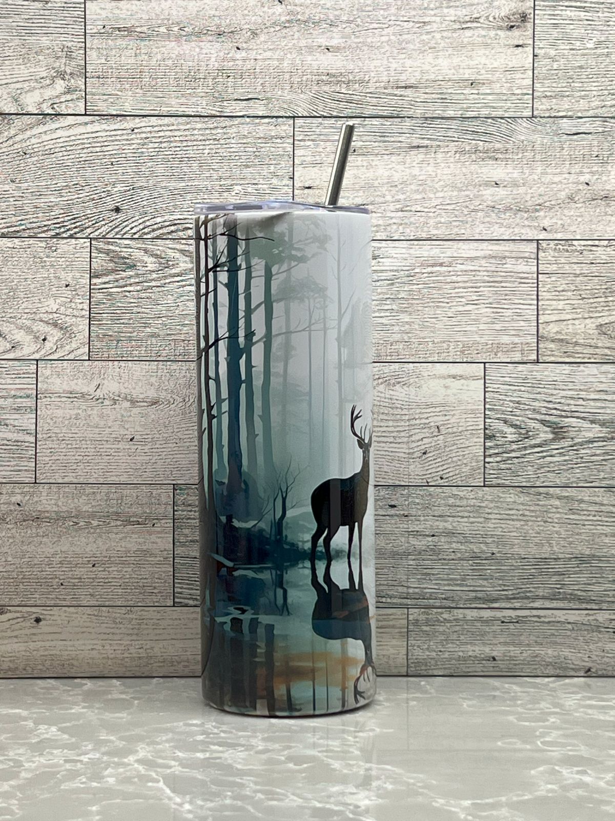 20oz Stainless Steel Tumbler "Two Deer"