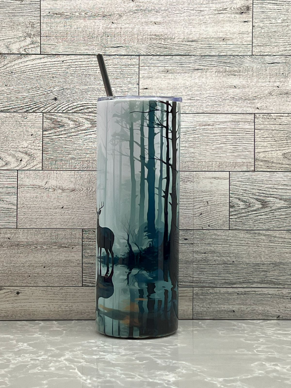 20oz Stainless Steel Tumbler "Two Deer"