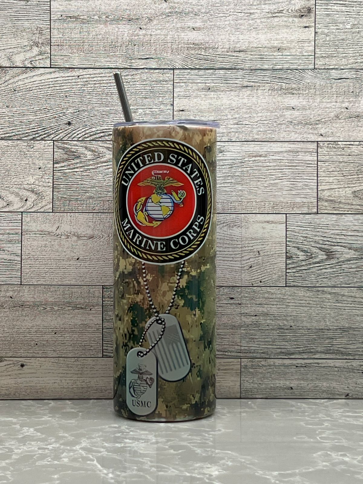 20oz Stainless Steel Tumbler "Marine"