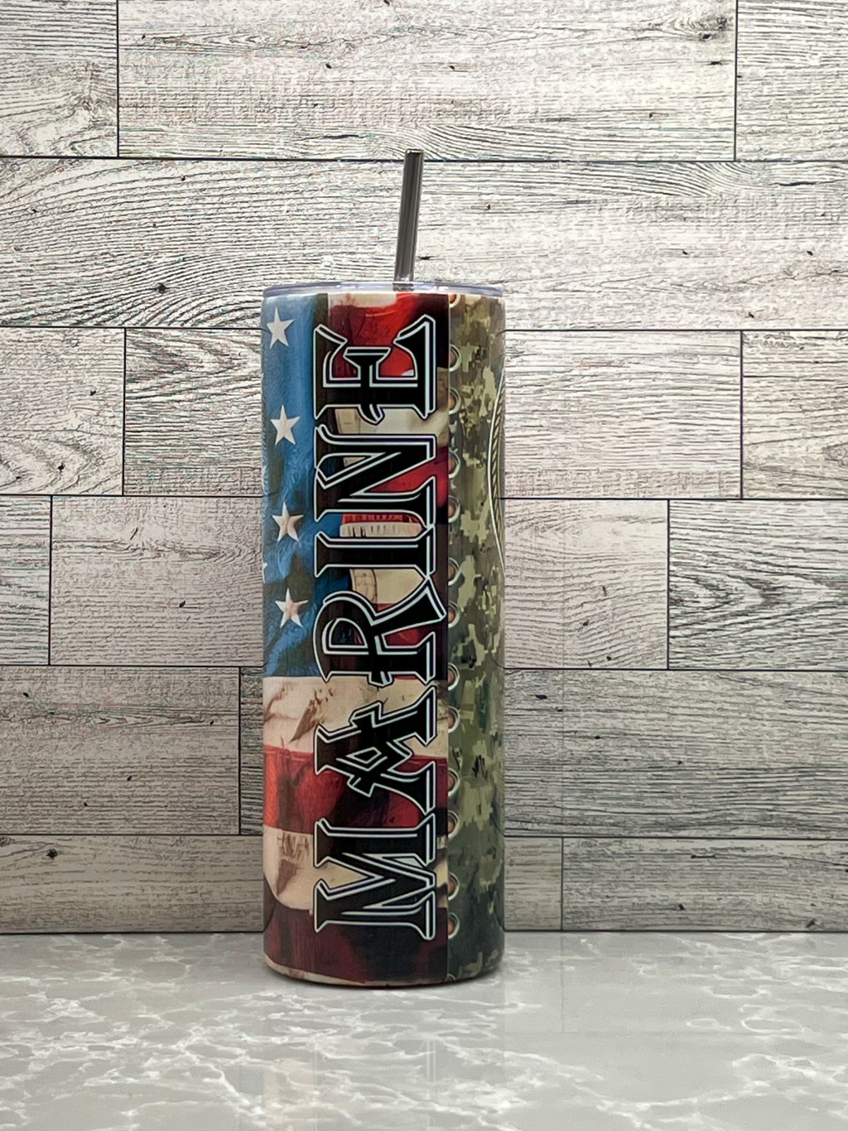 20oz Stainless Steel Tumbler "Marine"