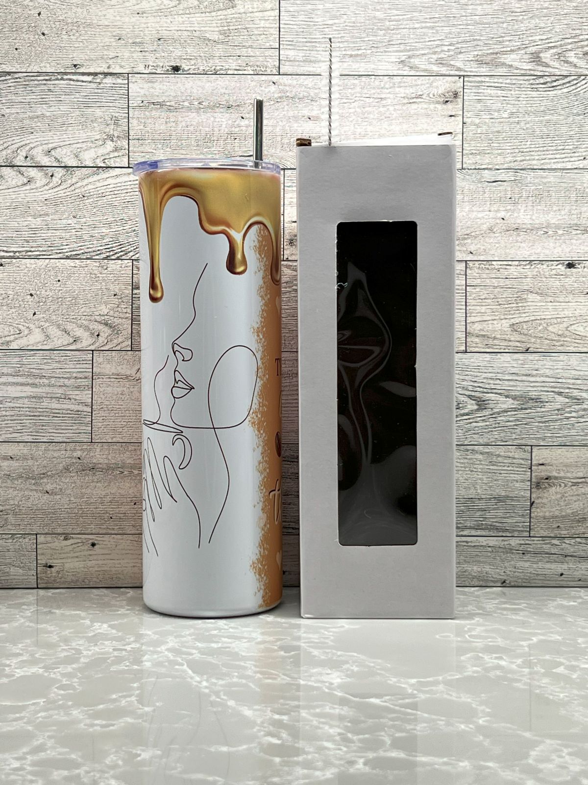30oz Stainless Steel Tumbler "Coffee Life"