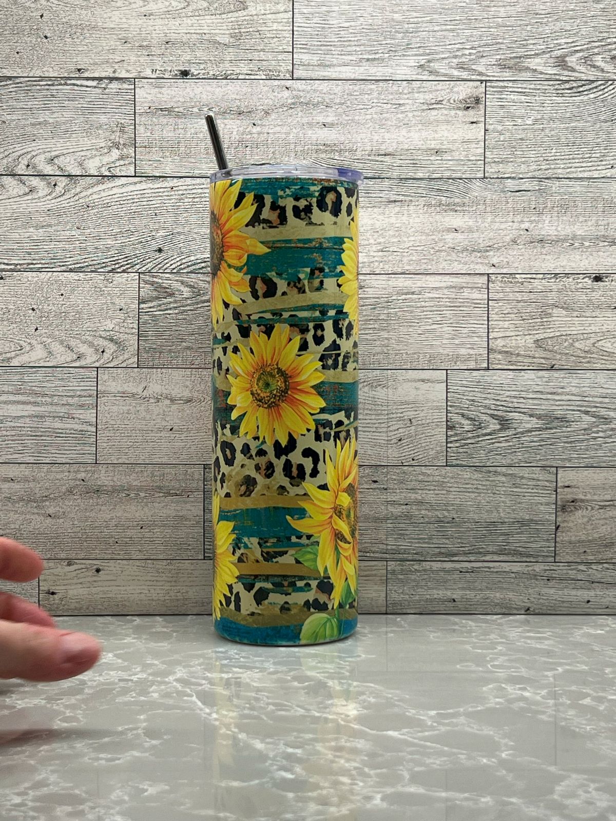 30oz Stainless Steel Tumbler "Sunflower"
