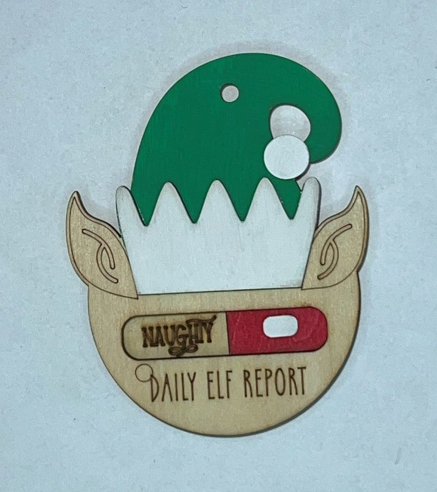 Elf Naughty & Nice Ornament