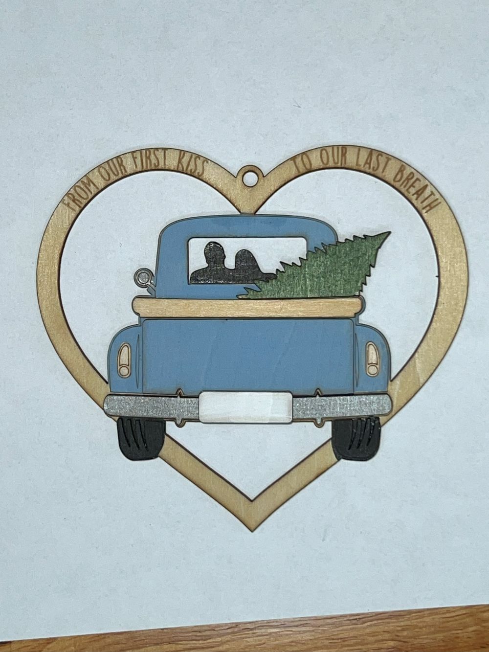Heart Truck Christmas Ornament