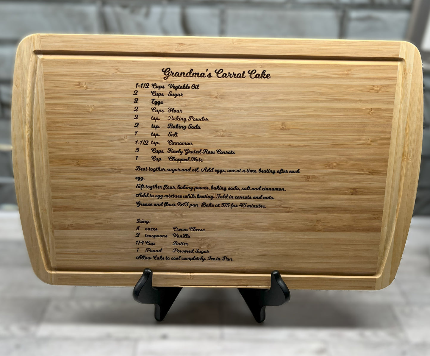 Bamboo Cutting Board - Custom Recipe