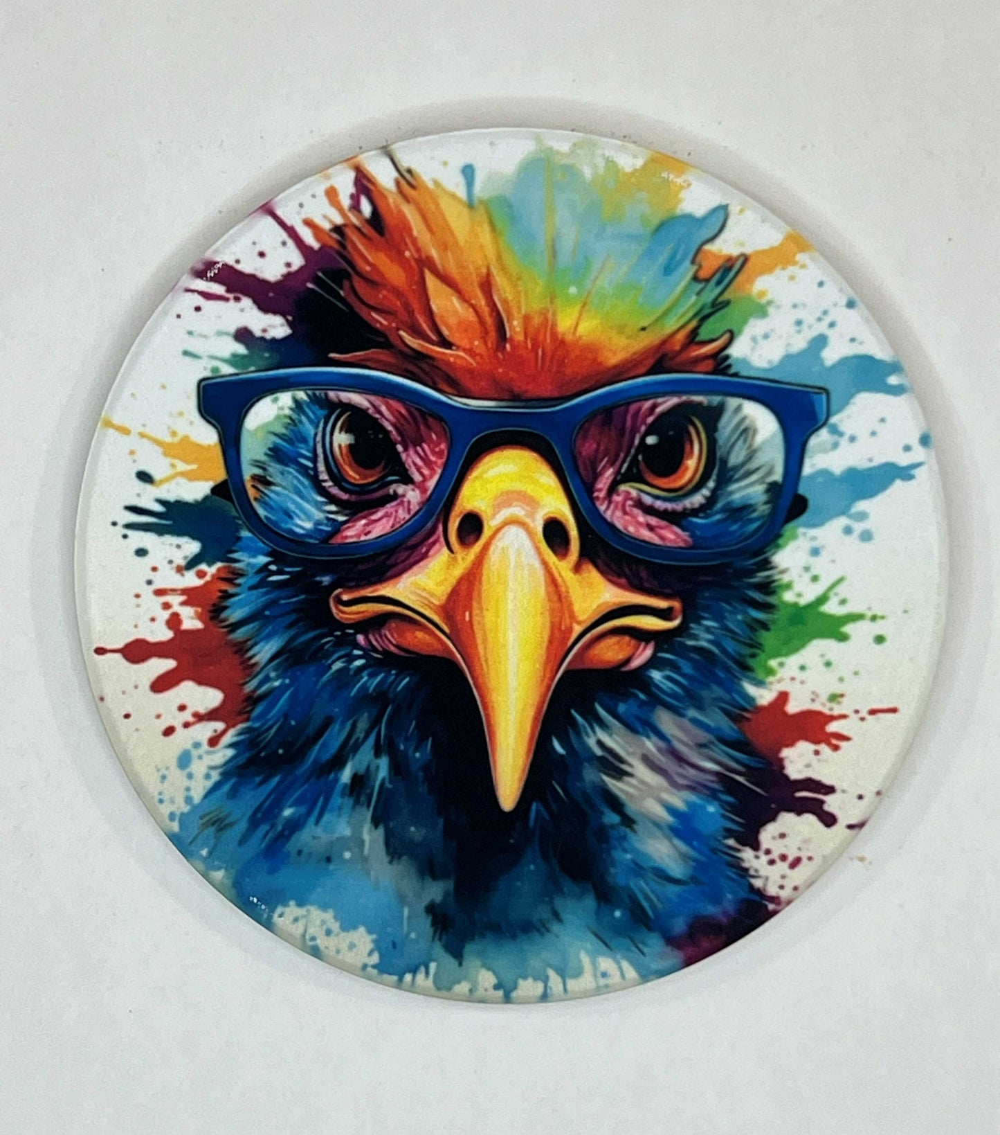4" Round Ceramic Coaster - Rustic Theme