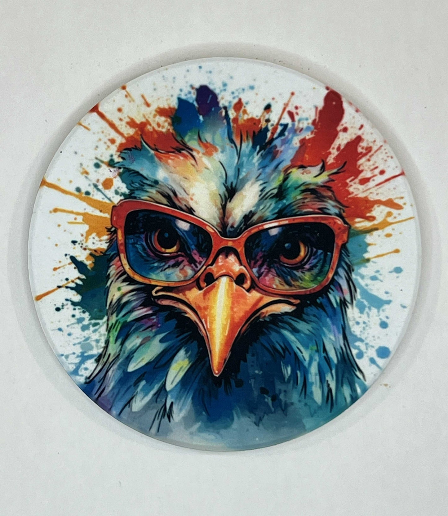 4" Round Ceramic Coaster - Rustic Theme