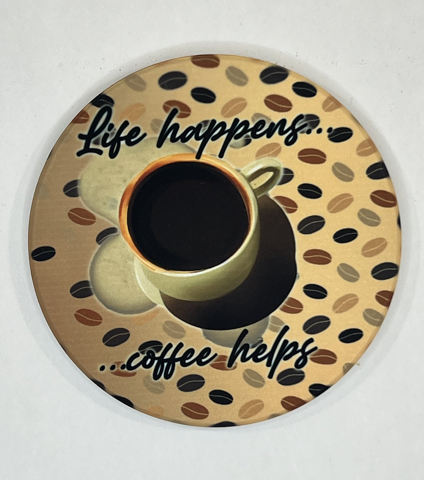 4" Round Ceramic Coaster - Drink Theme