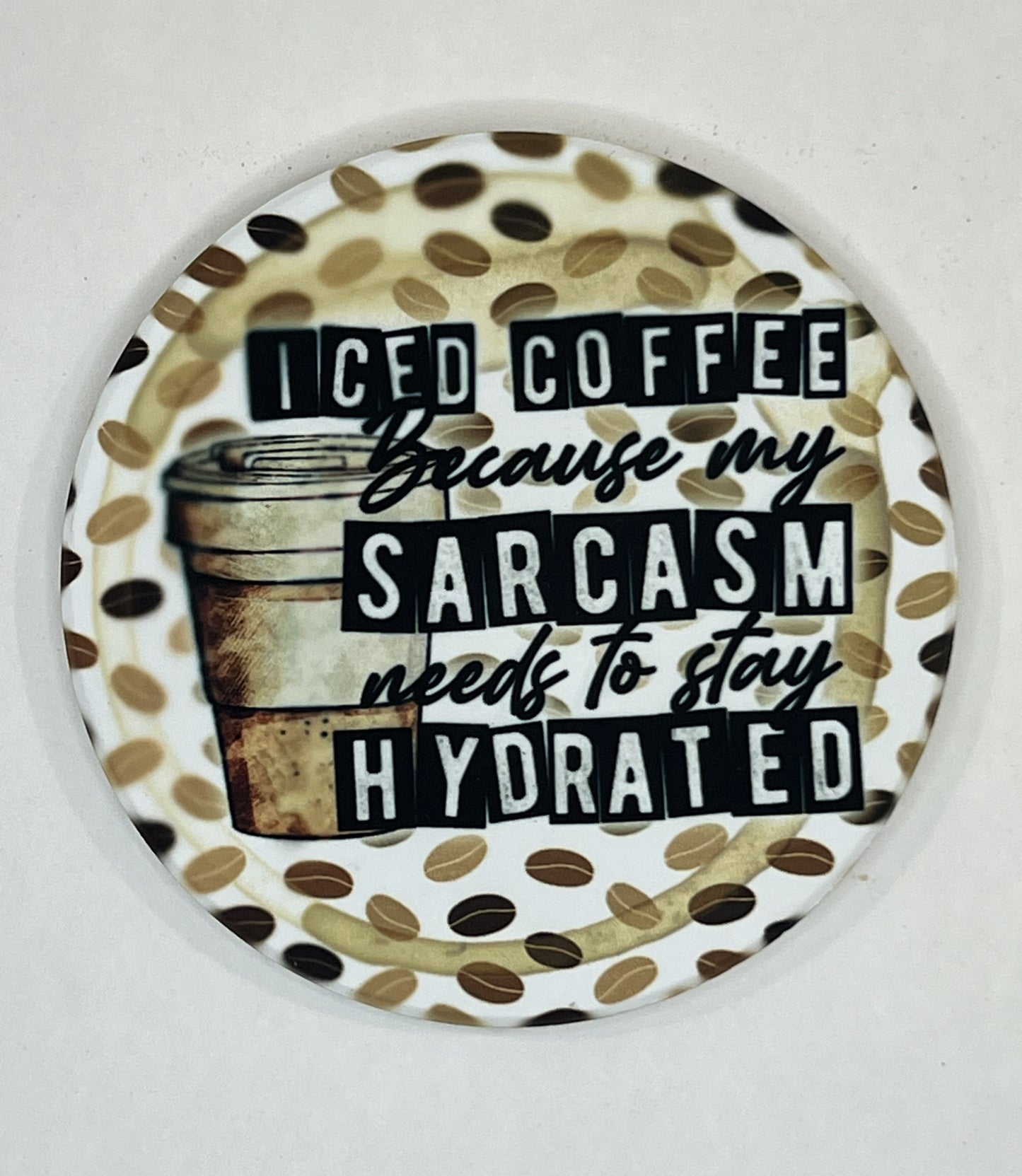 4" Round Ceramic Coaster - Drink Theme