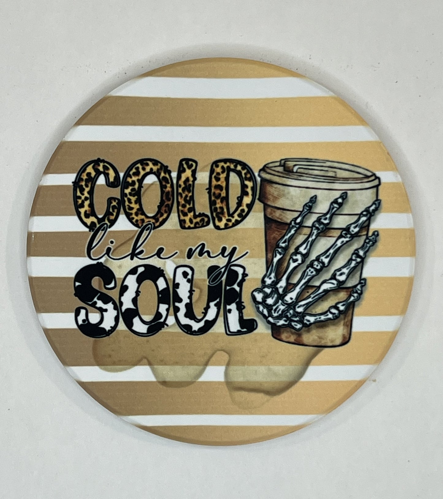 4" Round Ceramic Coaster - Drink Theme