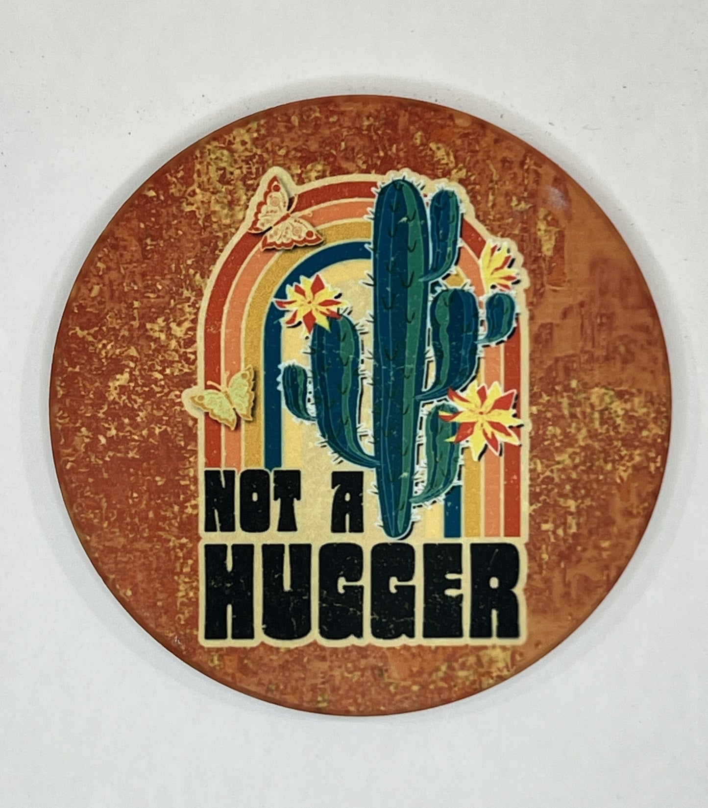 4" Round Ceramic Coaster - Boho Theme