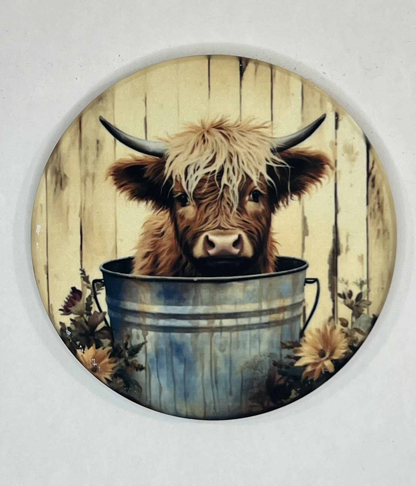 4" Round Ceramic Coaster - Animal Theme