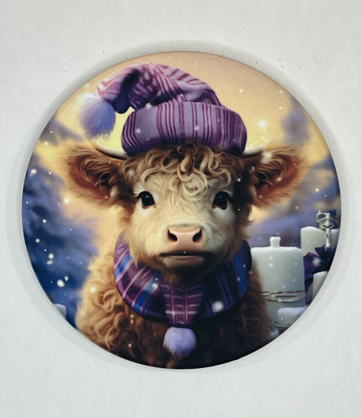 4" Round Ceramic Coaster - Animal Theme