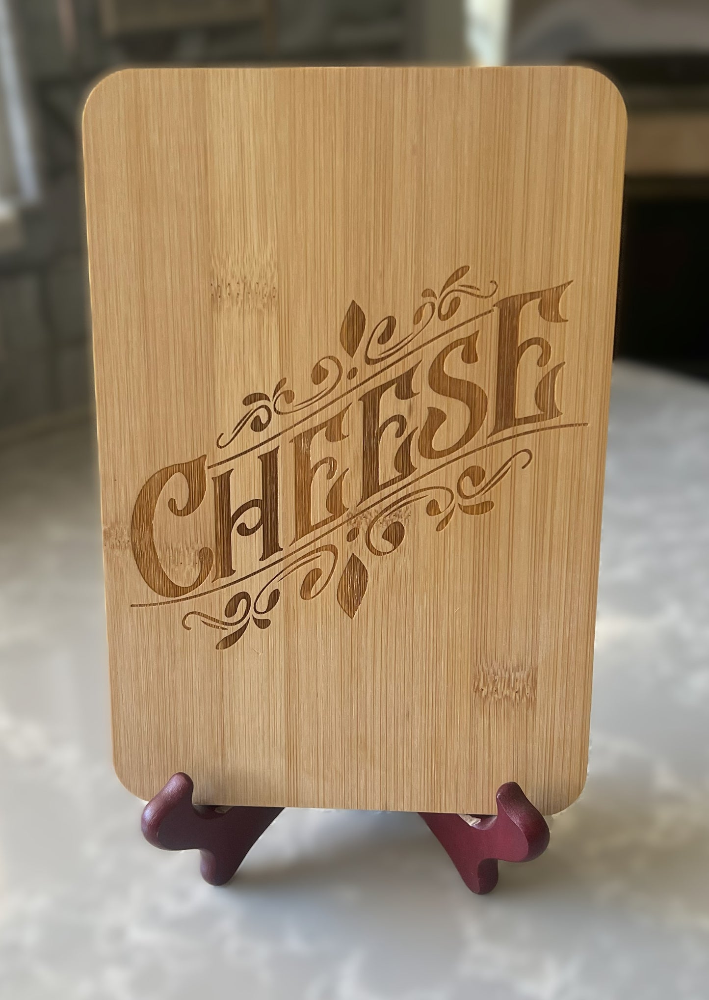Small Etched Cutting Board "Cheese"
