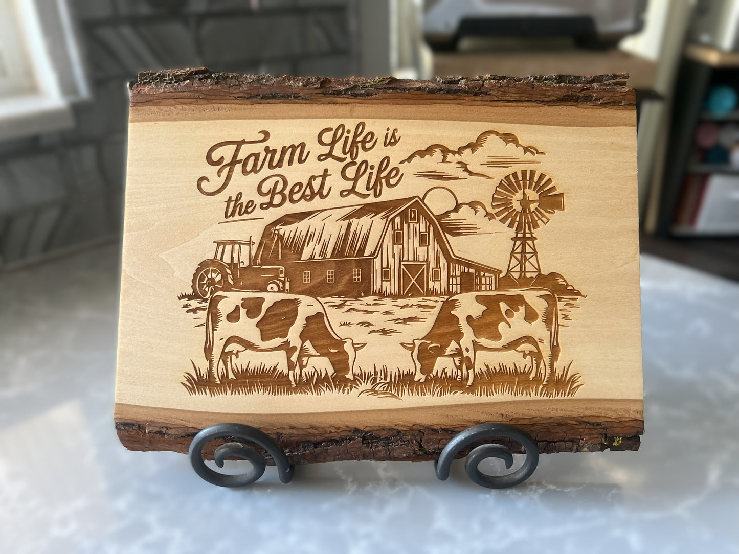 Live Edge Display "Farm Life"