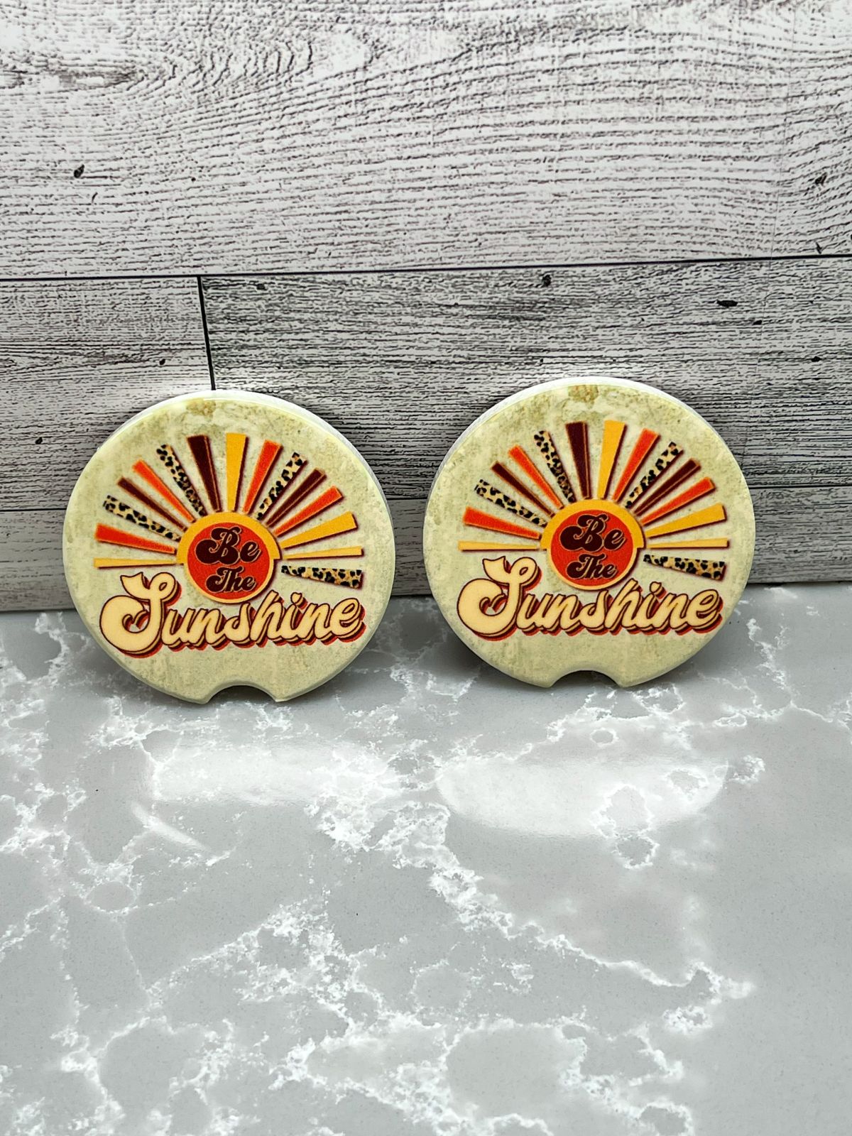 Ceramic BOHO Car Coaster "Be The Sunshine"