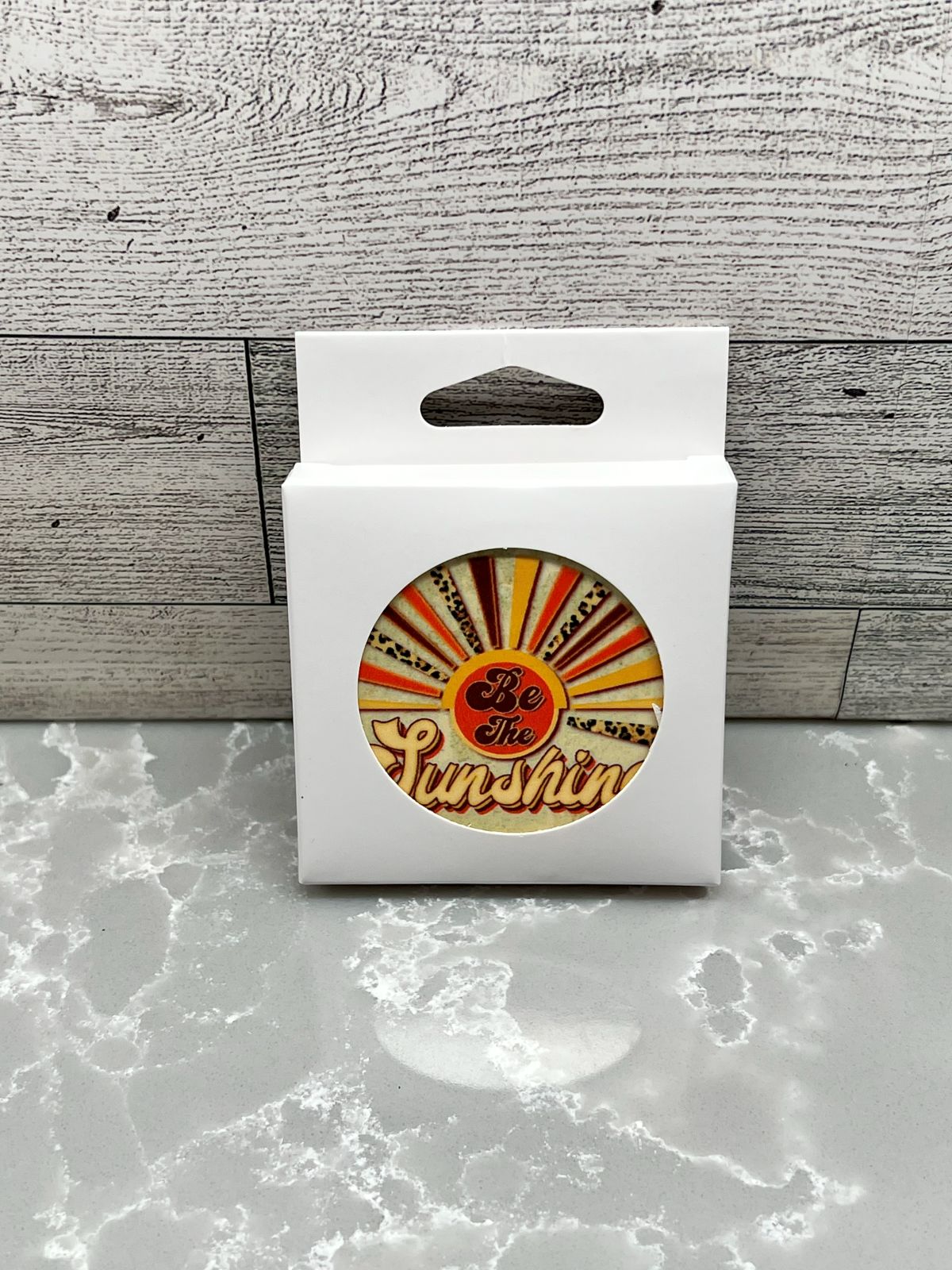 Ceramic BOHO Car Coaster "Be The Sunshine"