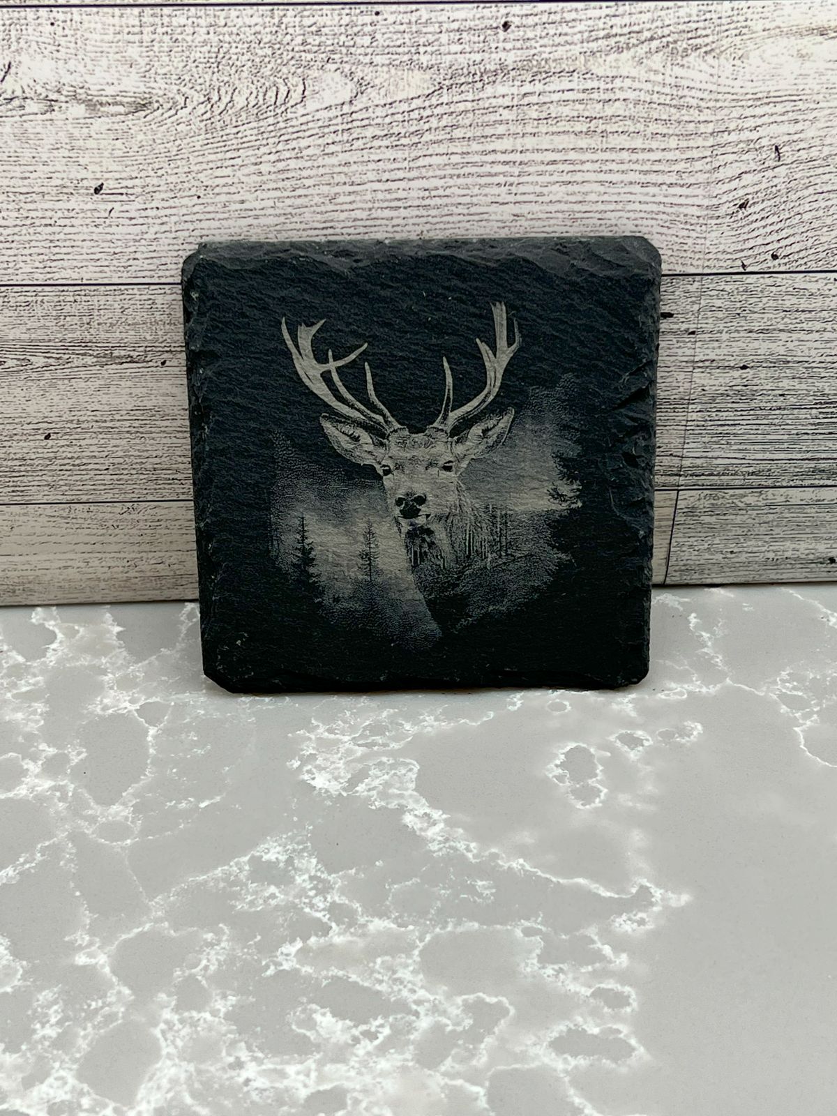 Square Slate Coaster "Nature & Animals"