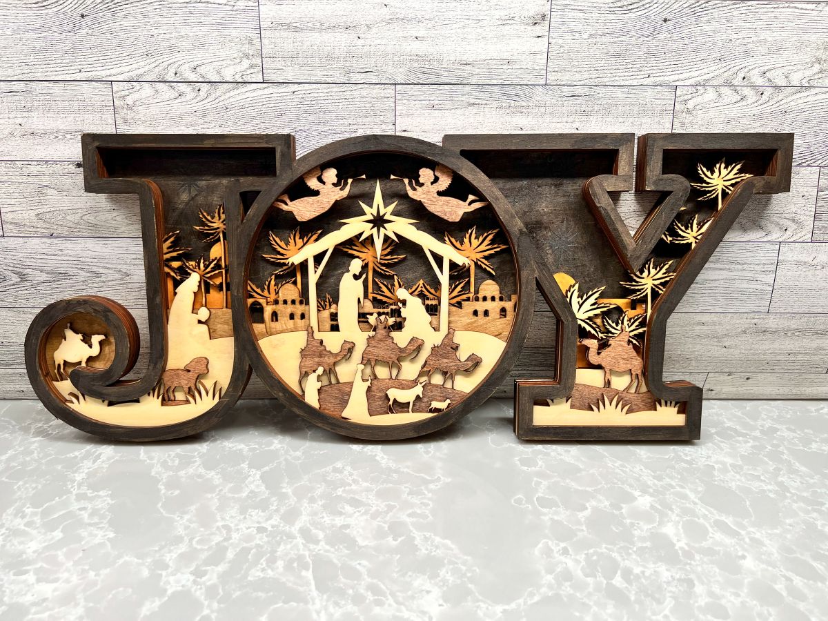 Multilayer Christmas JOY Sign