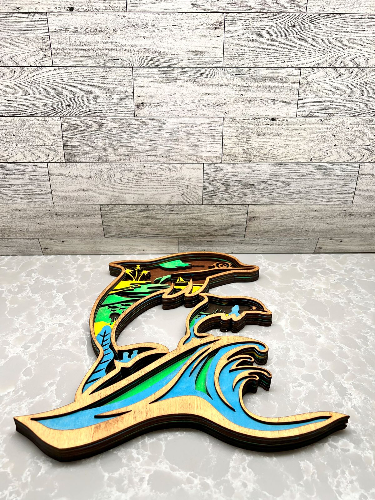 Multilayer Dolphin Artwork