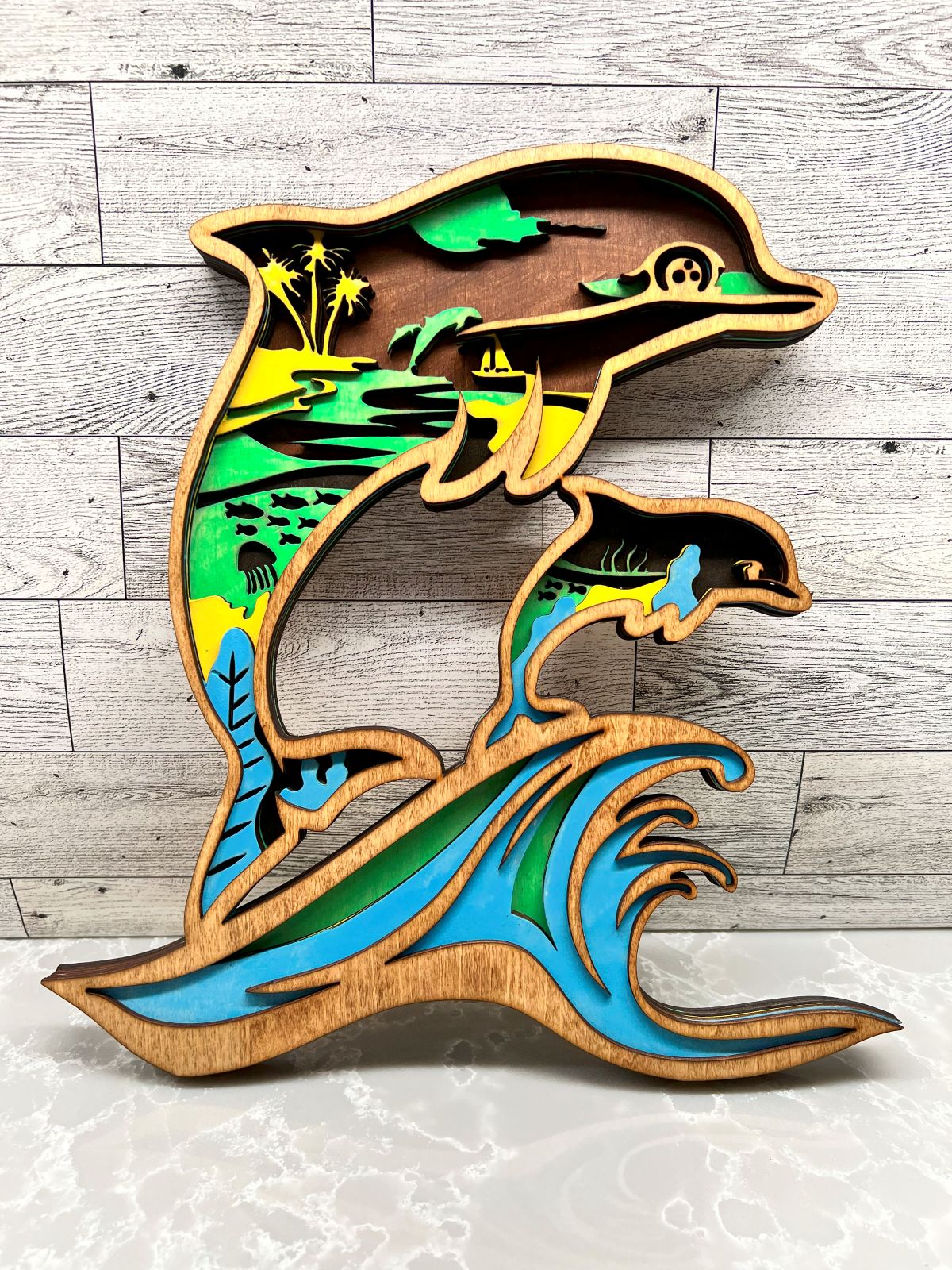 Multilayer Dolphin Artwork