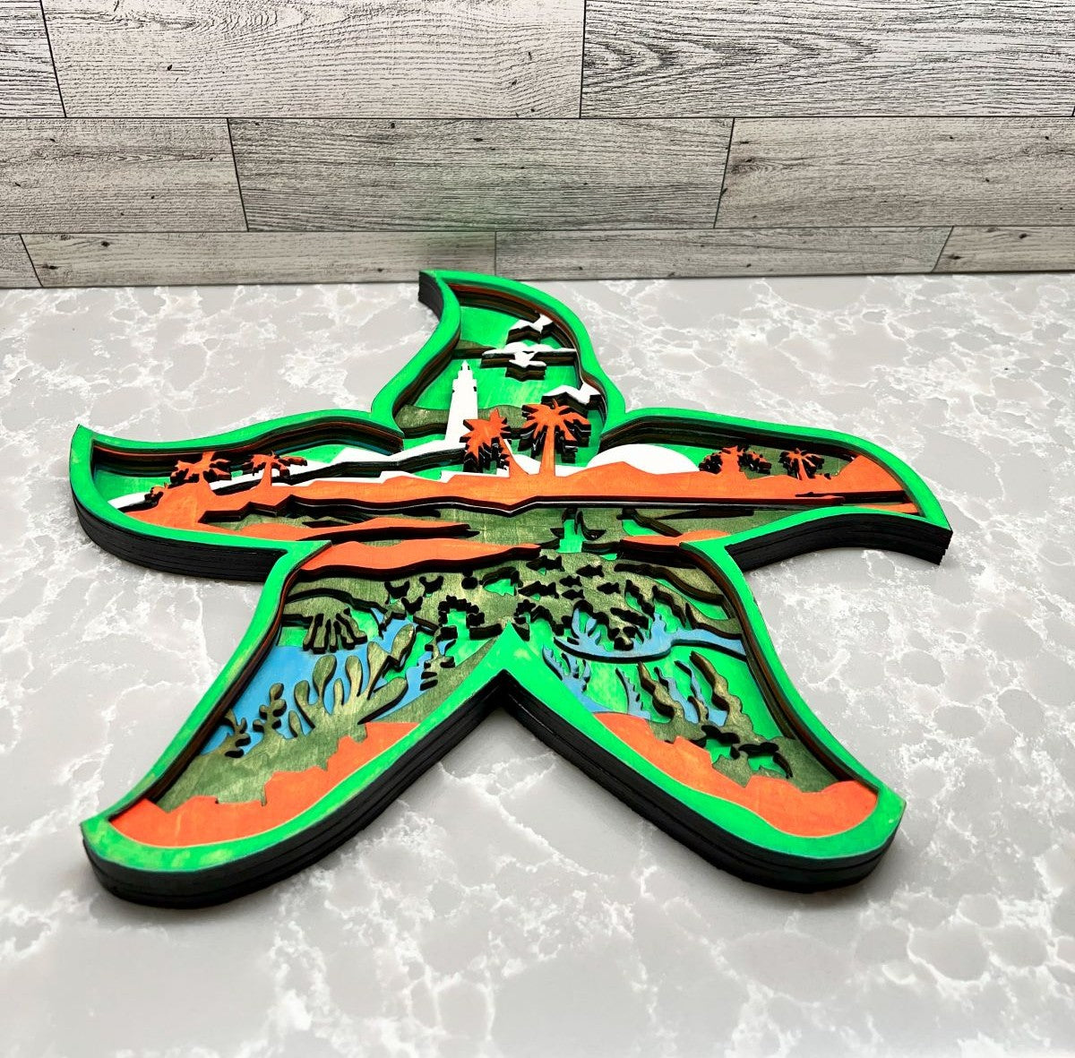 Multilayer Star Fish Artwork
