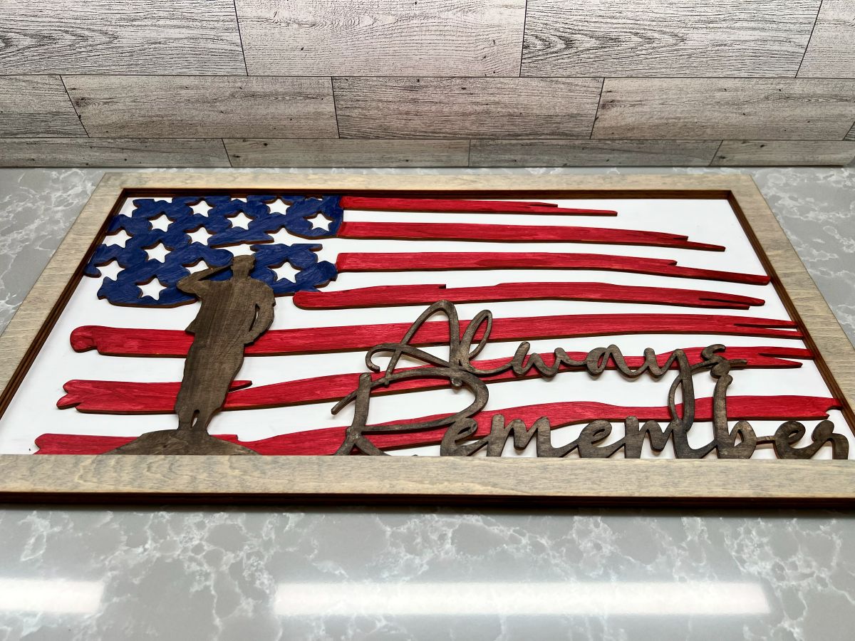 Multilayer Military Remembrance Flag