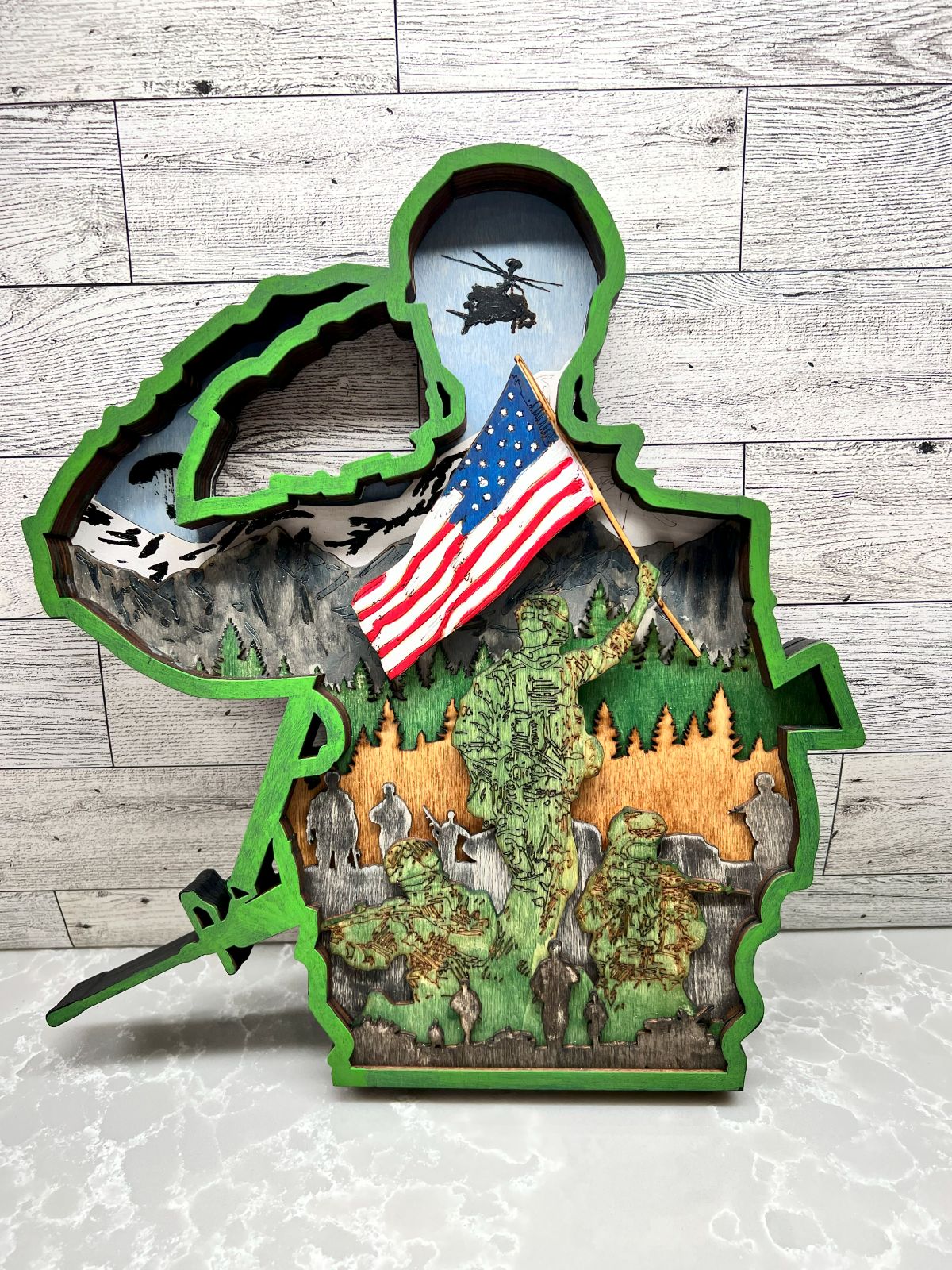 Multilayer Military Artwork