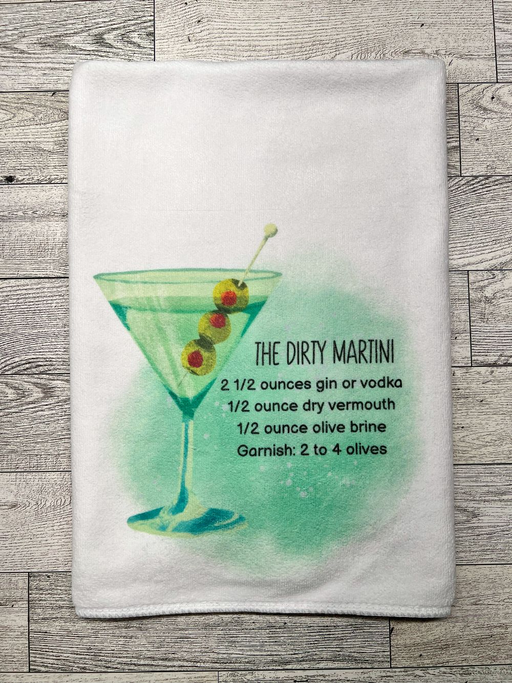 Hand Towel " The Dirty Martini"