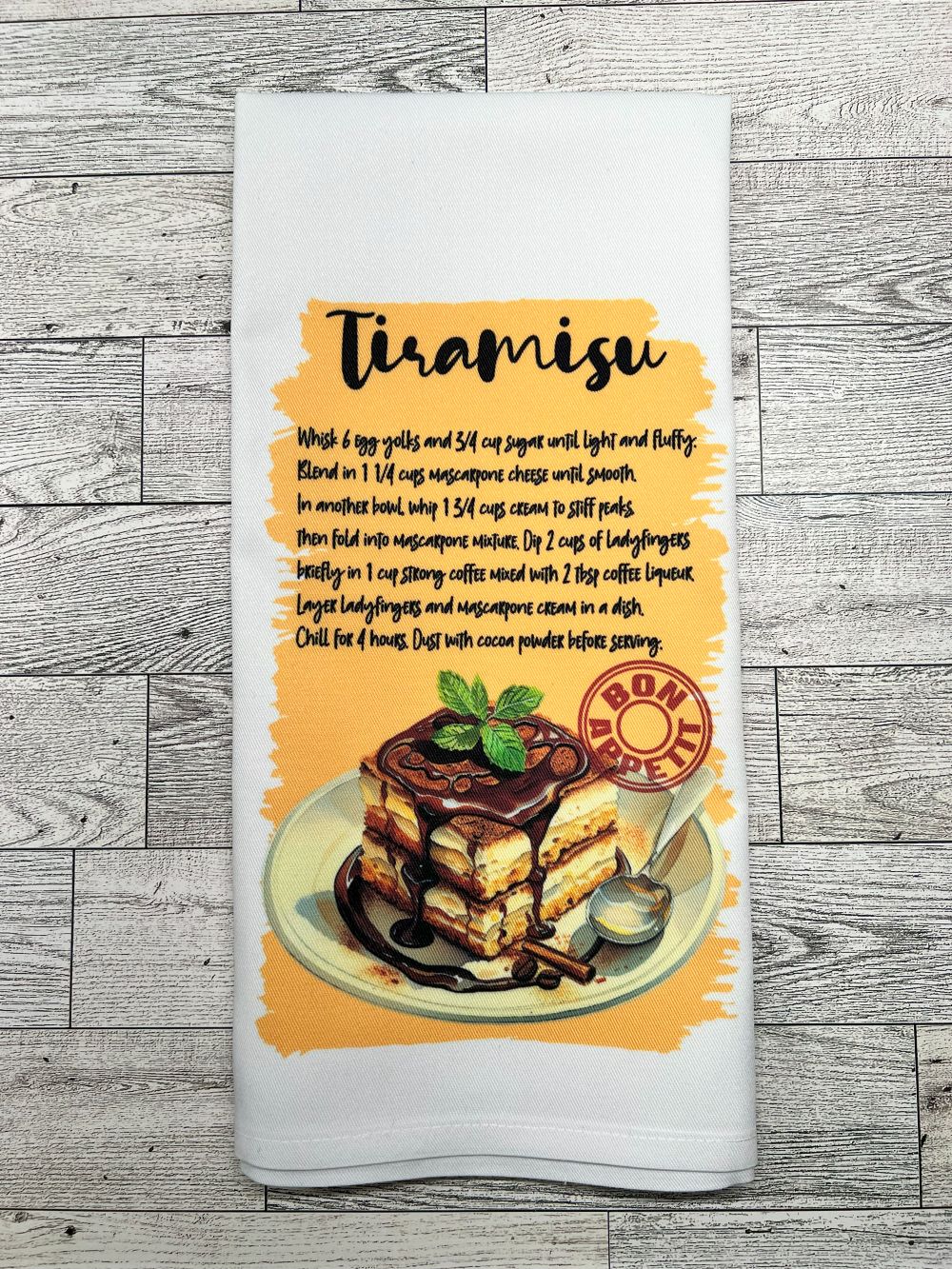 Tea Towel "Tiramisu Recipe"