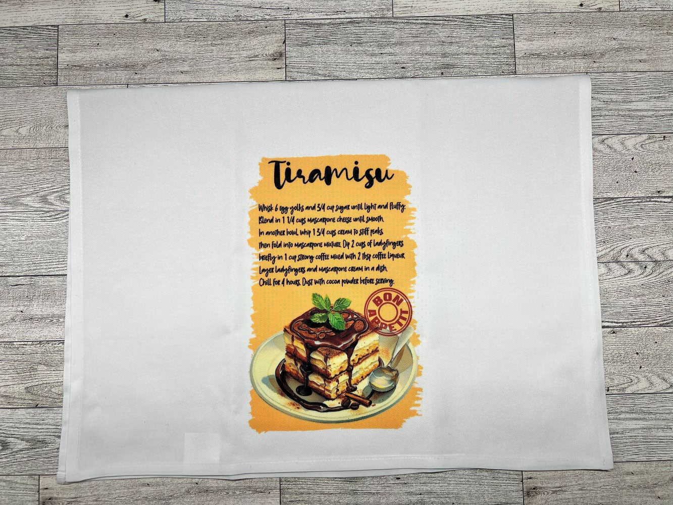 Tea Towel "Tiramisu Recipe"