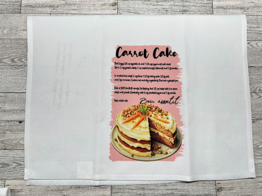 Tea Towel "Carrot Cake Recipe"