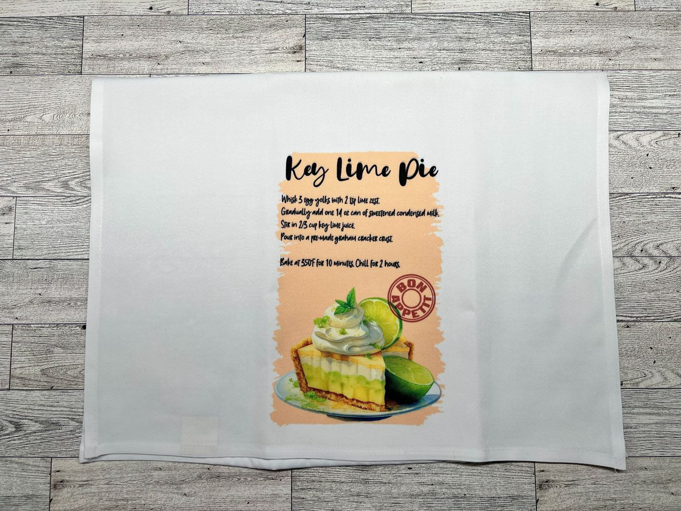 Tea Towel "Key lime Pie Recipe"