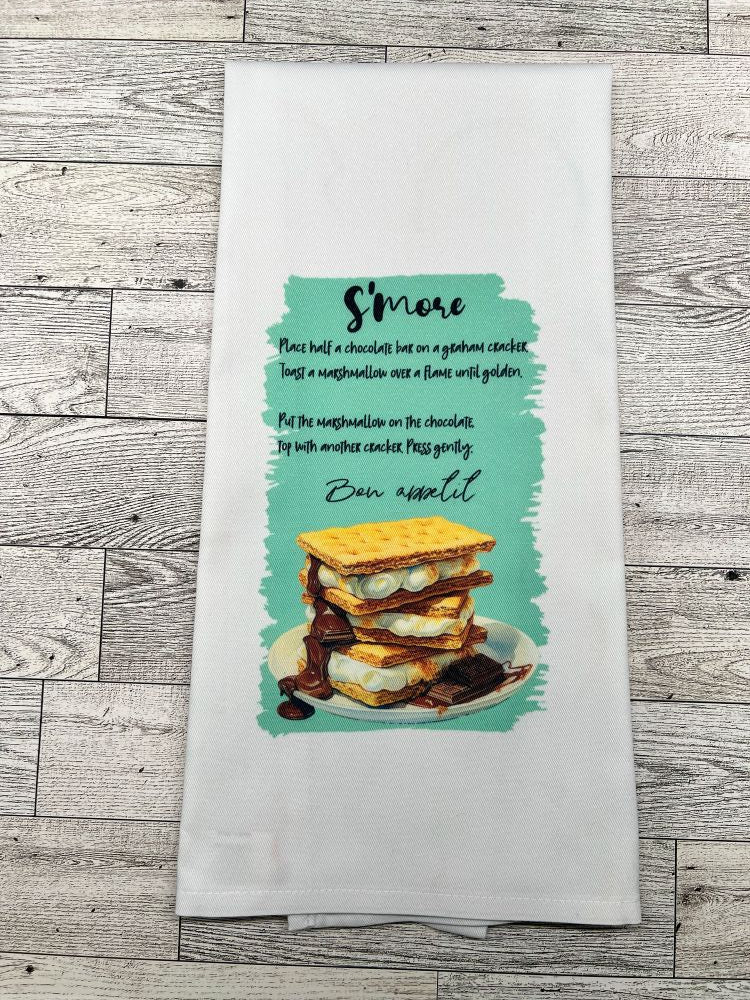 Tea Towel "S'mores Recipe"
