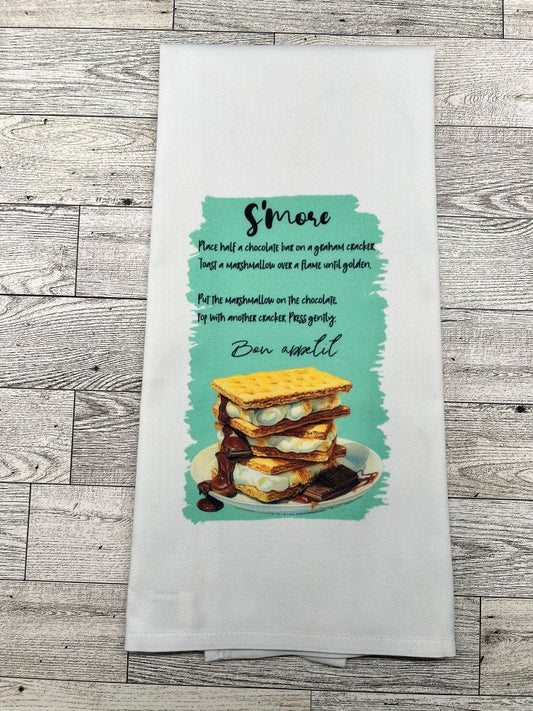Tea Towel "S'mores Recipe"