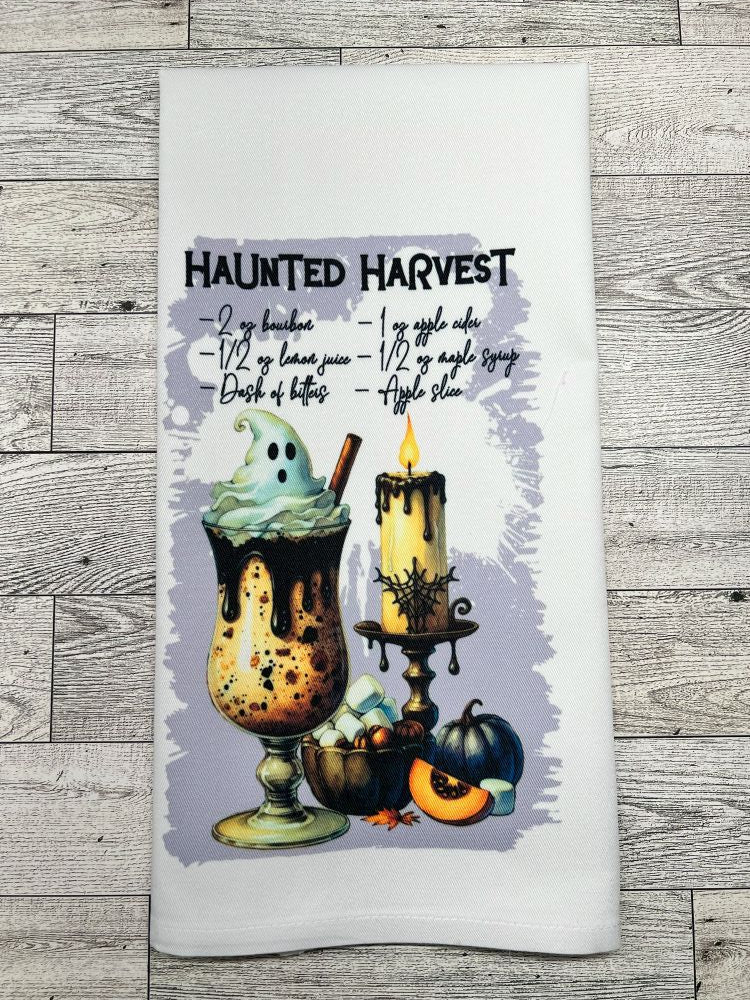 Tea Towel "Haunted Harvest Recipe"