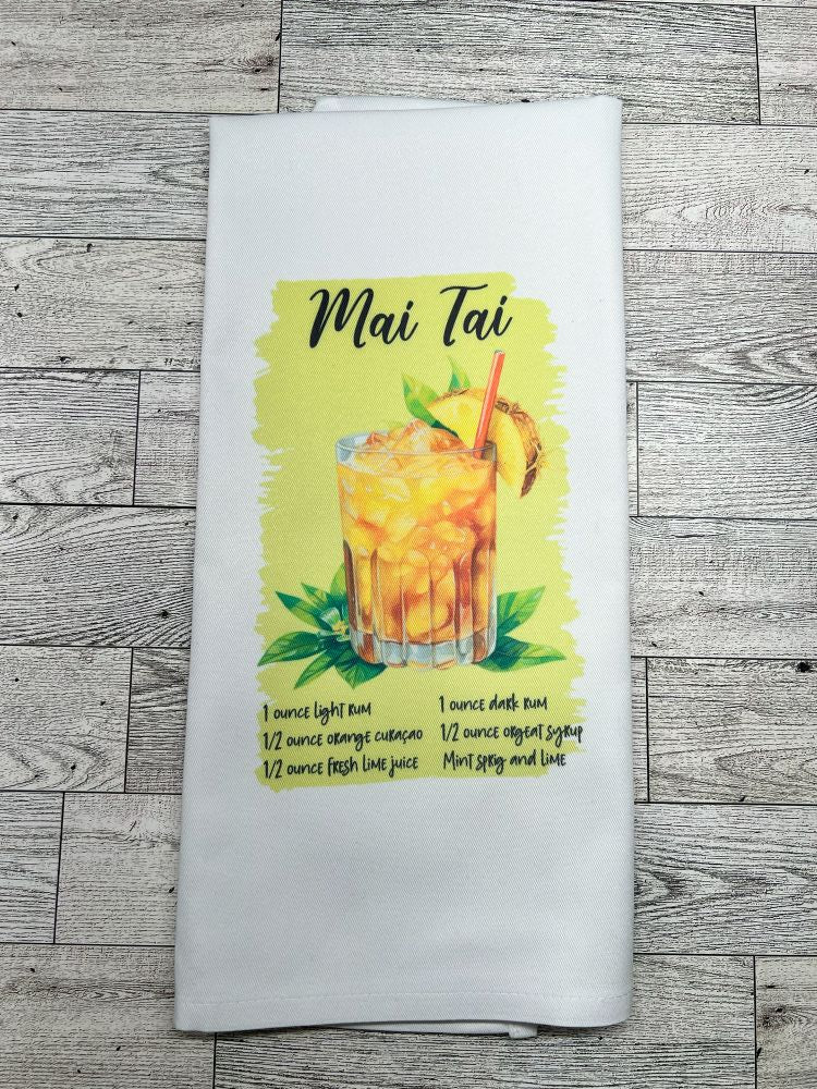 Tea Towel "Mai Tai Recipe"