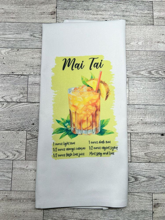 Tea Towel "Mai Tai Recipe"