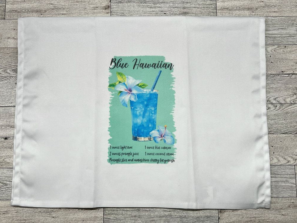 Tea Towel "Blue Hawaiian Recipe"
