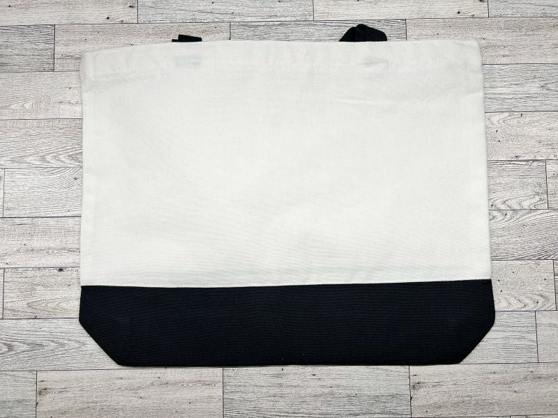 Black Designer Canva Tote Bag