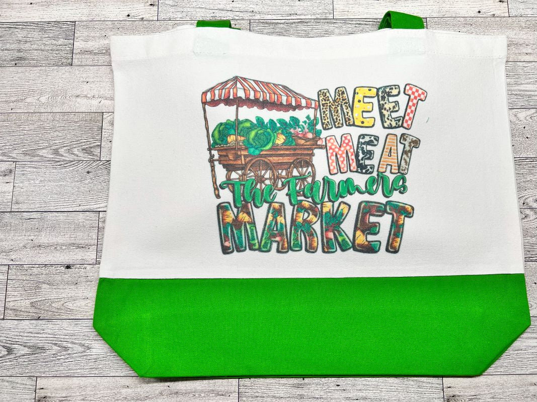 Canva Tote Bag "Meet Meat at the Market"