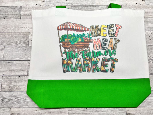 Canva Tote Bag "Meet Meat at the Market"