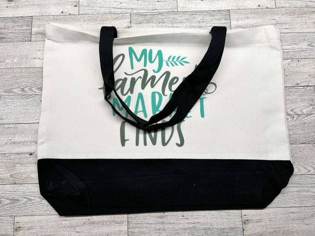 Canvas Tote "My Farmers Market Finds"