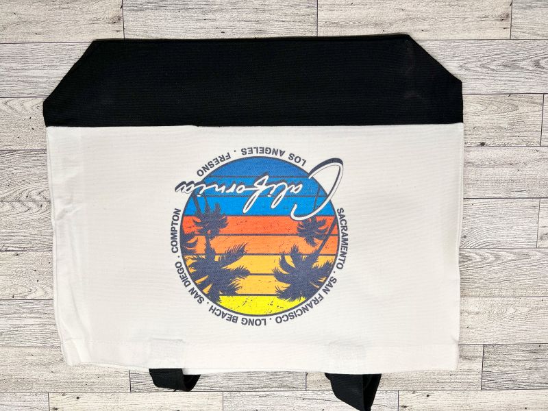 Black Designer Canva Tote Bag