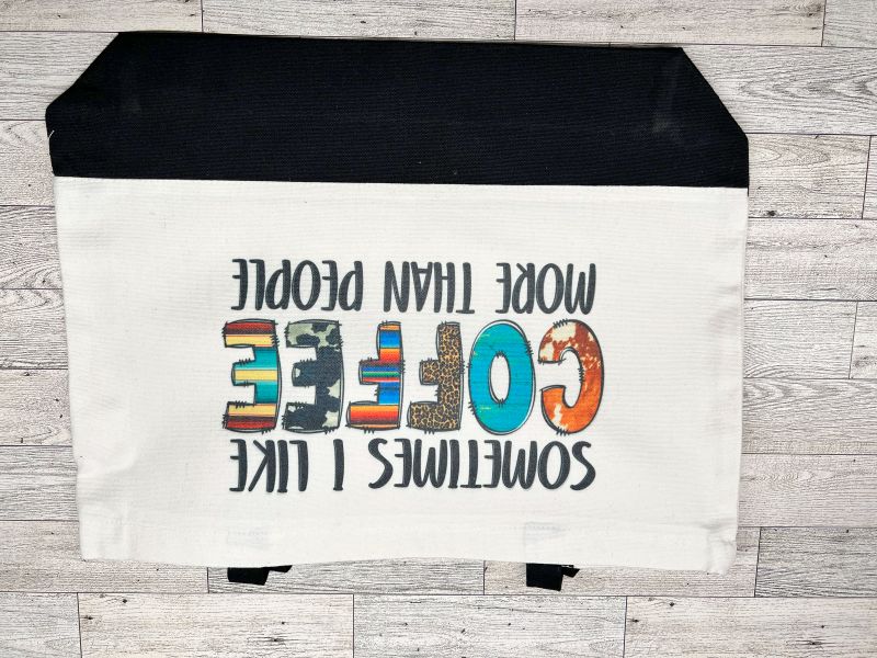 Black Designer Canva Tote Bag