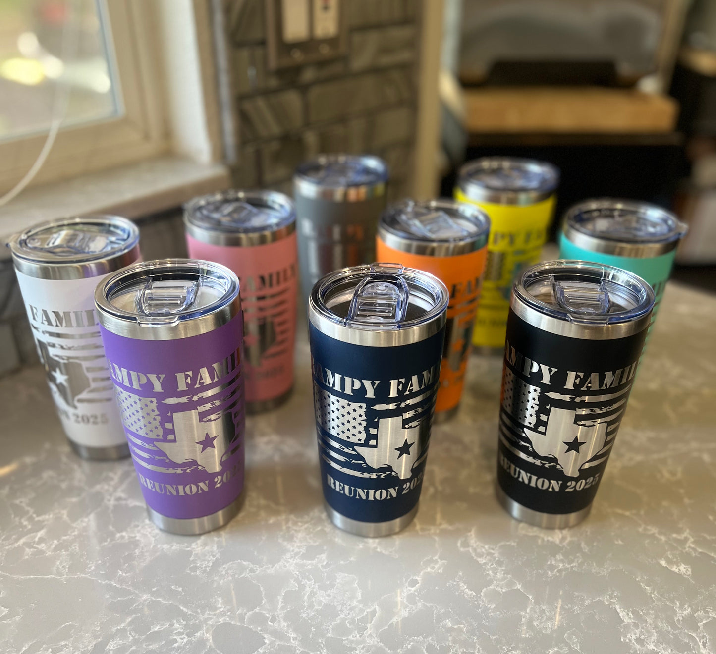 Personalized 20oz Engraved Tumbler for Family